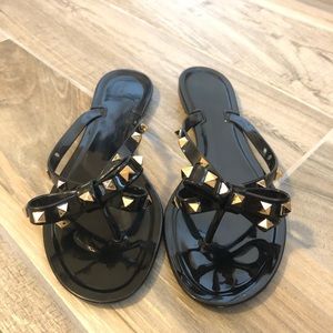Studded Jelly Sandals